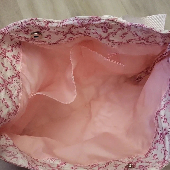 🛍Longaberger Hope Pink White Simple Mini Tote - Picture 3 of 5